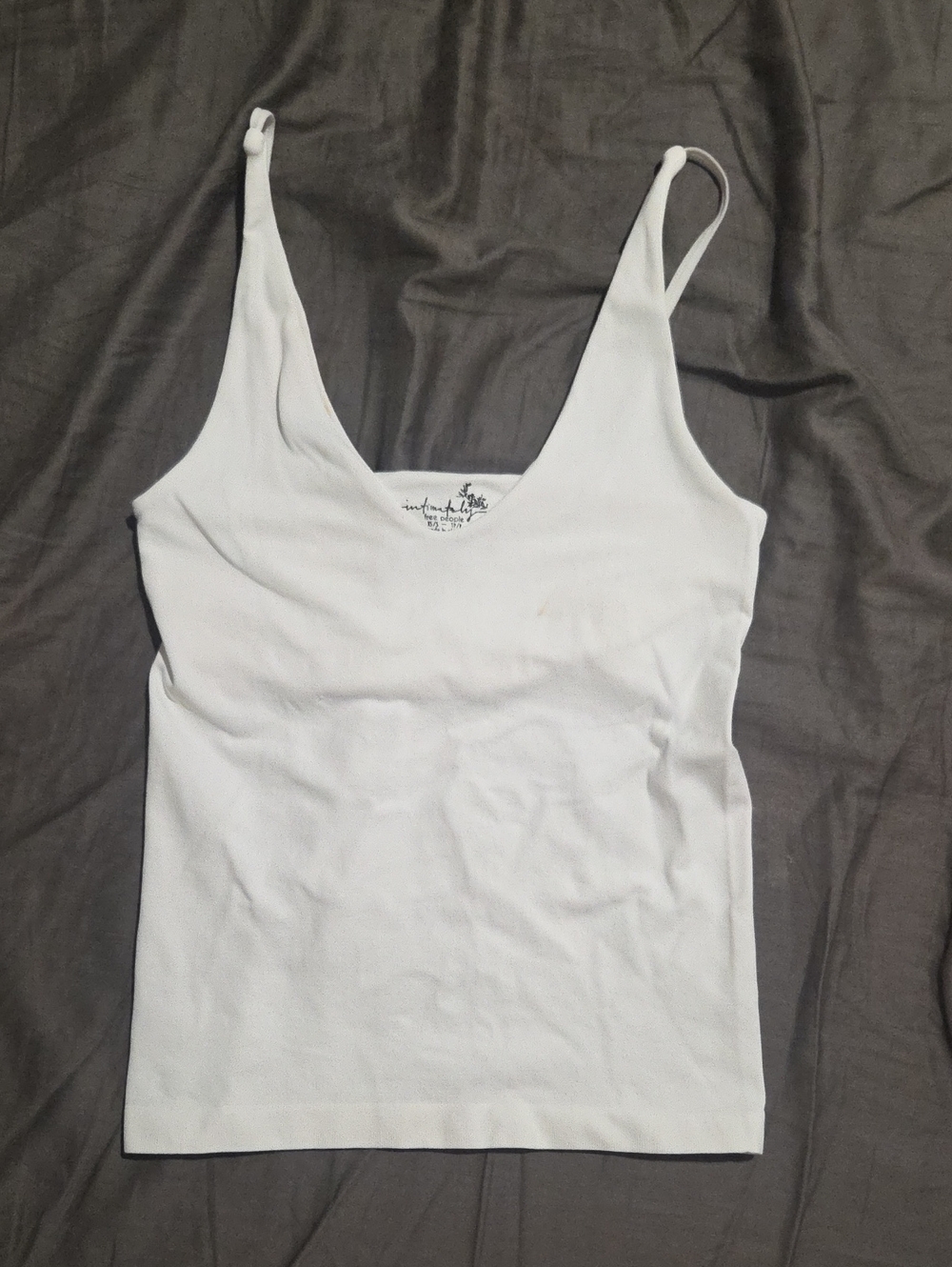 Free People White V-Neck Camisole